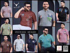 ProGuys (KK324) - Men's Tencil Collar Half Sleeves Tshirt