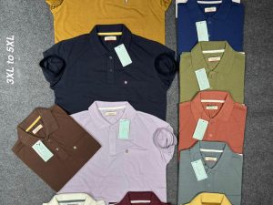 Never Look - Men's Solid Plain PC Collar Tees (12Pc)