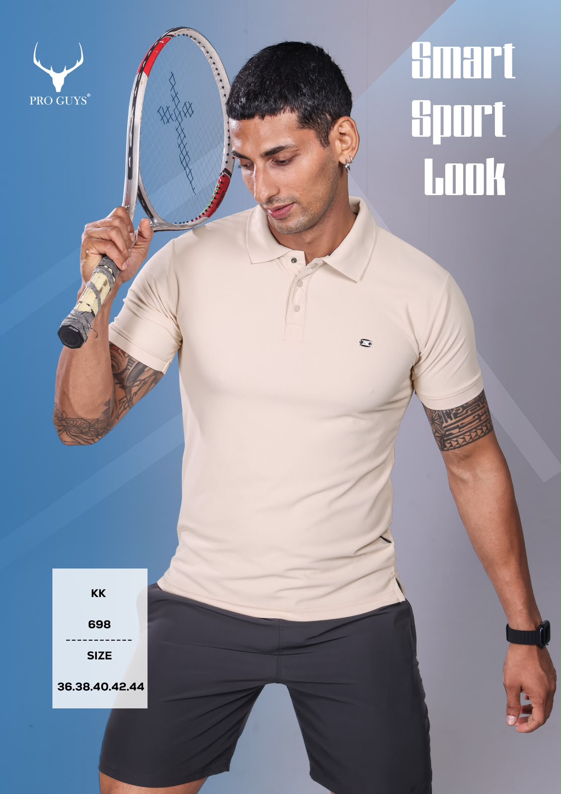 Pro Guys (698) - Men's Solid Plain Collar Tees (10 Pcs)