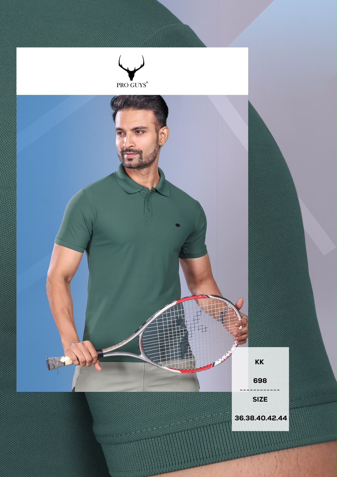 Pro Guys (698) - Men's Solid Plain Collar Tees (10 Pcs)