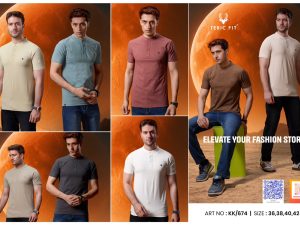Teric Fit (KK674) - Men's Chinese Collar Half Sleeves Tees